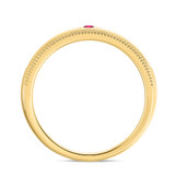 Photo of Evanthe 2 CT. T.W. Ruby and Diamond Matching Wedding Trio Set 14K Yellow Gold Vermeil [BT2695YM]
