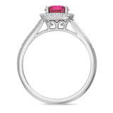 Photo of Delphine 1 1/2 Carat T.W. Ruby and Diamond Matching Wedding Trio Set 14K White Gold Vermeil [BT2692WE-C000]