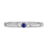 Photo of Hana 2/3 Carat T.W. Sapphire and Diamond Matching Bridal Set 14K White Gold Vermeil [BT2722WL]