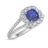 Photo of Evanthe 1 3/4 CT. T.W. Sapphire and diamond Engagement Ring 14K White Gold Vermeil [BT2720WE-C000]