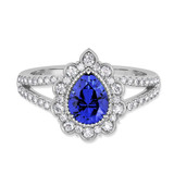 Photo of Kana 2 1/3 Carat T.W. Sapphire and Diamond Matching Wedding Trio Set 14K White Gold Vermeil [BT2727WE-C000]