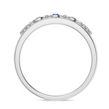 Photo of Kana 2 1/3 Carat T.W. Sapphire and Diamond Matching Wedding Trio Set 14K White Gold Vermeil [BT2727WM]
