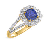 Photo of Evanthe 1 3/4 Carat T.W. Sapphire and diamond Engagement Ring 14K Yellow Gold Vermeil [BT2720YE-C000]