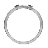 Photo of Clema 1 3/8 Carat T.W. Sapphire and Diamond Matching Bridal Set 14K White Gold Vermeil [BT2716WL]