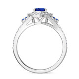 Photo of Kantuta 1 1/3 CT. T.W. Sapphire and Diamond Matching Bridal Set 14K White Gold Vermeil [BT2728WE-C000]