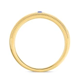 Photo of Kantuta 1 1/2 CT. T.W. Sapphire and Diamond Matching Wedding Trio Set 14K Yellow Gold Vermeil [BT2728YM]
