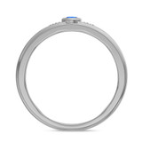 Photo of Clema 1 1/2 Carat T.W. Sapphire and Diamond Matching Wedding Trio Set 14K White Gold Vermeil [BT2716WM]