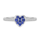Photo of Manuka 3/8 CT. T.W. Sapphire and Diamond Matching Wedding Trio Set 14K White Gold Vermeil [BT2733WE-C000]