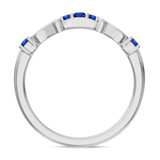 Photo of Garland 1 Carat T.W. Sapphire and Diamond Matching Bridal Set 14K White Gold Vermeil [BT2721WL]