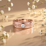 Photo of Verde 3/4 ct tw. Lab Grown Diamond Same Sex Mens Band Set 10K Rose Solid Gold [BT2740RM]