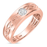 Photo of Verde 1/3 ct tw. Lab Grown Diamonds Mens Band 10K Rose Solid Gold [BT2740RM]