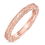 Photo of Zarina 1/4 ct tw. Lab Grown Diamond Wedding Band Set 10K Rose Solid Gold [BT2743RL]