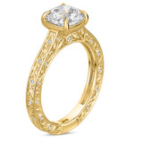 Photo of Zarina 2 3/8 ct tw. Lab Grown Diamond Cushion Solitaire Trio Set 10K Yellow Solid Gold [BT2743YE-Q195]
