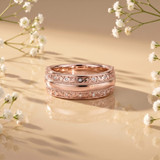 Photo of Zarina 1/10 ct tw. Lab Grown Diamonds Mens Band 10K Rose Solid Gold [BT2743RM]