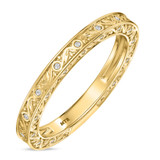 Photo of Zarina 1/4 ct tw. Lab Grown Diamond Wedding Band Set 10K Yellow Solid Gold [BT2743YL]
