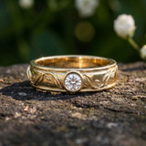 Photo of Ivana 1/2 ct tw. Lab Grown Diamond Same Sex Mens Band Set 10K Yellow Solid Gold [BT2738YM]