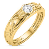 Photo of Ivana 1/2 ct tw. Lab Grown Diamond Wedding Band Set 10K Yellow Solid Gold [BT2738YM]