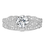 Photo of Virelle 2 1/3 ct tw. Lab Grown Diamond Round Solitaire Bridal Set 14K White Solid Gold [BR2741W-L095]