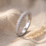 Photo of Bruma 1/3 ct tw. Lab Grown Diamond Ladies Band 10K White Solid Gold [BT2745WL]