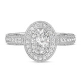 Photo of Bruma 3 ct tw. Lab Grown Diamond Oval Solitaire Trio Set 10K White Solid Gold [BT2745WE-I095]