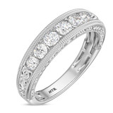 Photo of Bruma 3 ct tw. Lab Grown Diamond Oval Solitaire Trio Set 10K White Solid Gold [BT2745WM]
