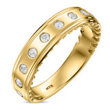 Photo of Vitella 1 ct tw. Lab Grown Diamond Same Sex Mens Band Set 10K Yellow Solid Gold [BT2747YM]