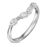 Photo of Vitella 7/8 ct tw. Lab Grown Diamond Same Sex Ladies Band Set 14K White Solid Gold [BT2747WL]