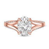 Photo of Avelina 2 1/3 ct tw. Lab Grown Diamond Oval Solitaire Engagement Ring 10K Rose Solid Gold [BT2748RE-I195]
