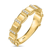 Photo of Avelina 1/2 ct tw. Lab Grown Diamond Wedding Band Set 10K Yellow Solid Gold [BT2748YM]