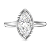Photo of Niu 3 1/10 ct tw. Lab Grown Diamond Marquise Solitaire Bridal Set 14K White Gold Vermeil [BT2853WE-O295]