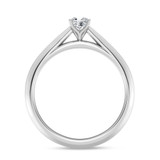 Photo of Jena 1/4 ct tw. Lab Grown Diamond Cushion Solitaire Engagement Ring 14K White Gold Vermeil [BT2783WE-C000]