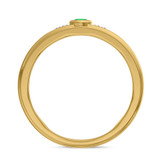 Photo of Clema 1/8 Carat T.W. Emerald and Diamond Mens Wedding Band 14K Yellow Gold Vermeil [BT2666YM]