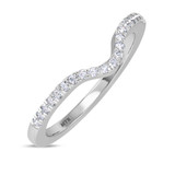 Photo of Pembe 1/6 ct tw. Lab Grown Diamond Ladies Band 14K White Gold Vermeil [BT2765WL]
