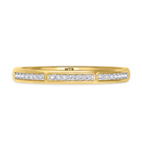 Photo of Delphine 1/10 CT. T.W. Diamond and Diamond Ladies Wedding Band 14K Yellow Gold Vermeil [BT2667YL]