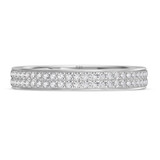 Photo of Chiffon 7/8 ct tw. Lab Grown Diamonds Mens Band 14K White Gold Vermeil [BT2774WM]