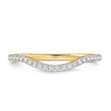 Photo of Chiffon 3/8 ct tw. Lab Grown Diamond Ladies Band 14K Yellow Gold Vermeil [BT2774YL]