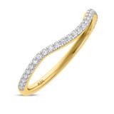 Photo of Chiffon 3/8 ct tw. Lab Grown Diamond Ladies Band 14K Yellow Gold Vermeil [BT2774YL]
