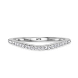 Photo of Erica 1/6 Carat T.W. Diamond and Diamond Ladies Wedding Band 14K White Gold Vermeil [BT2694WL]