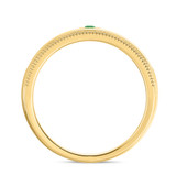 Photo of Kantuta 1/7 Carat T.W. Emerald and Diamond Mens Wedding Band 14K Yellow Gold Vermeil [BT2678YM]