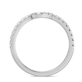 Photo of Zorya 1/5 ct tw. Lab Grown Diamond Ladies Band 14K White Gold Vermeil [BT2768WL]
