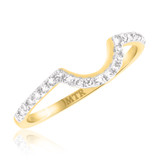Photo of Peony 1/5 ct tw. Lab Grown Diamond Ladies Band 14K Yellow Gold Vermeil [BT2758YL]