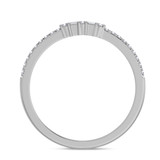 Photo of Lita 1/7 Carat T.W. Diamond and Diamond Ladies Wedding Band 14K White Gold Vermeil [BT2705WL]