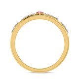 Photo of Bellerose 1/7 CT. T.W. Ruby and Diamond Mens Wedding Band 14K Yellow Gold Vermeil [BT2688YM]