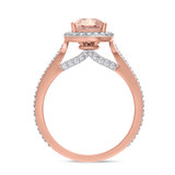 Photo of The Chunky Goddess Collection 5 1/5 CT. T.W. Morganite Pear Solitaire Bridal Set 14K Rose Gold [BT5058RE-C000]