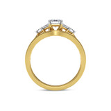Photo of Enjoy Curves 3 ct tw. Diamond Emerald Solitaire Bridal Set 14K Yellow Solid Gold [BR5054Y-E123]