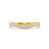 Photo of Enjoy Curves 3 ct tw. Diamond Emerald Solitaire Bridal Set 14K Yellow Solid Gold [BT5054YL]
