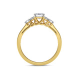 Photo of Enjoy Curves 3 3/8 ct tw. Diamond Emerald Solitaire Bridal Set 14K Yellow Solid Gold [BT5053YE-E123]