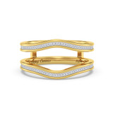 Photo of Enjoy Curves 3 3/8 ct tw. Diamond Emerald Solitaire Bridal Set 14K Yellow Solid Gold [BT5053YL]