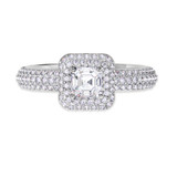 Photo of Shot Diva Collection Victorious 2 1/6 ct tw. Lab Grown Diamond Asscher Solitaire Engagement Ring 950 Platinum [BT5903PE-Y095]