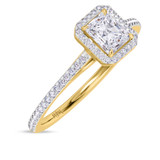 Photo of Shot Diva Collection Carter 1 1/4 ct tw. Radiant Solitaire Diamond Engagement Ring 14K Yellow Gold [BT5060YE-J095]